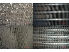 鋁翅片清洗前后對比